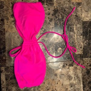 Neon pink Ocean Pacific bikini top